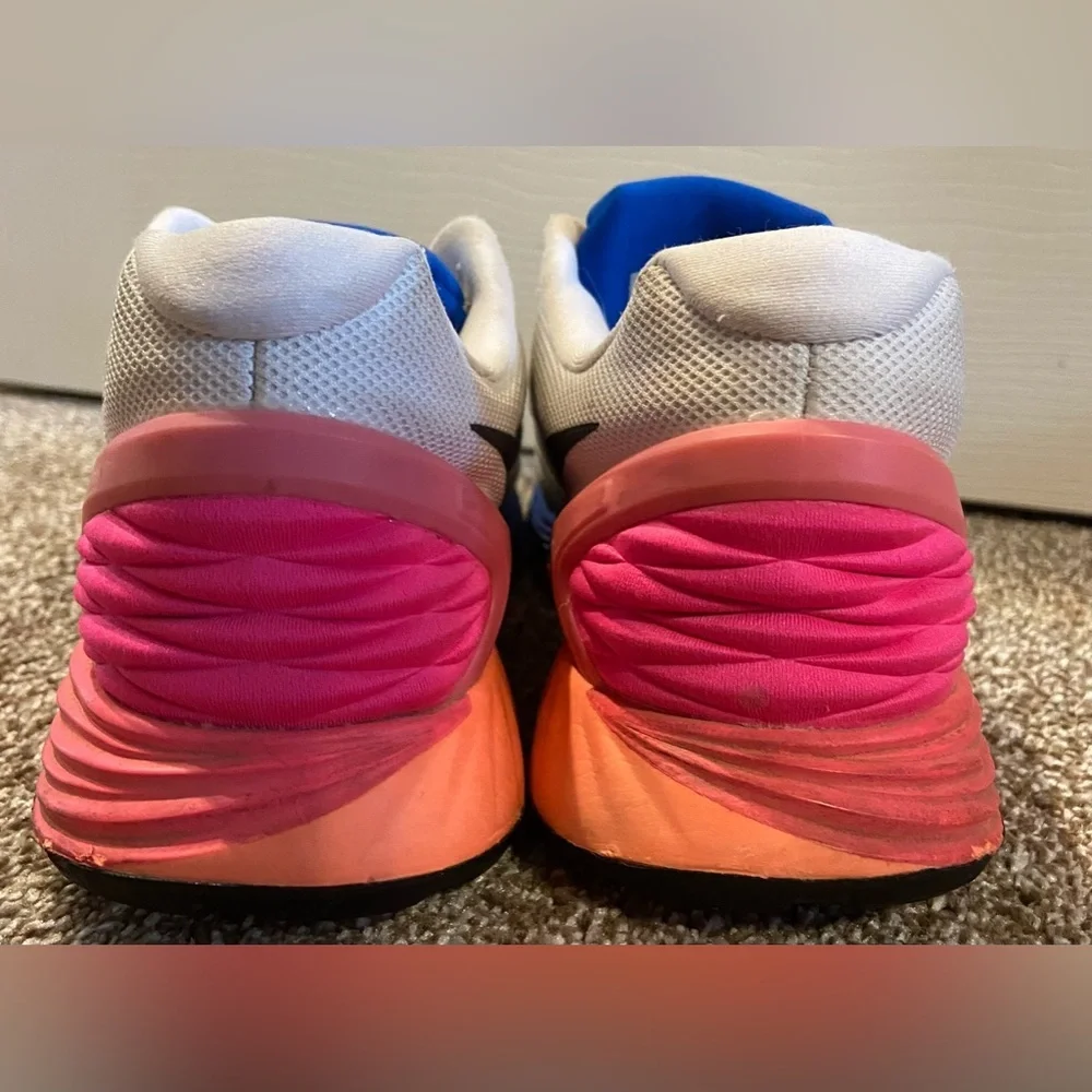 Nike Womens Lunarglide 6 654434-101 White Pink Running Shoes Sneakers Size 9